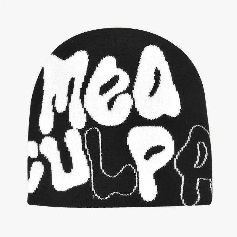 2023 New Knitting Beanies Hat Men Women Paragraph Quality Cap Mea Culpa Y2k Warm Fashion Hundred Take Cold Cap for Women Hats