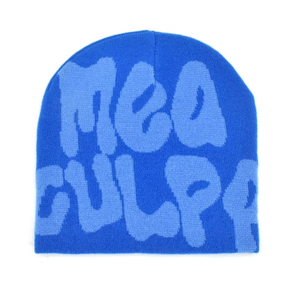 2023 New Knitting Beanies Hat Men Women Paragraph Quality Cap Mea Culpa Y2k Warm Fashion Hundred Take Cold Cap for Women Hats