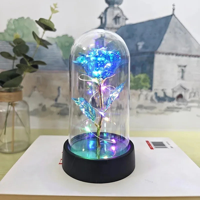 Rose Light Beautiful Realistic Looking Night Light Rose Eternal Flower Party Supplies LED Simulation Rose Flower Valentine's Day