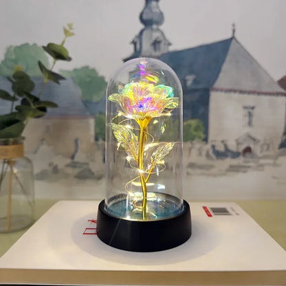 Rose Light Beautiful Realistic Looking Night Light Rose Eternal Flower Party Supplies LED Simulation Rose Flower Valentine's Day