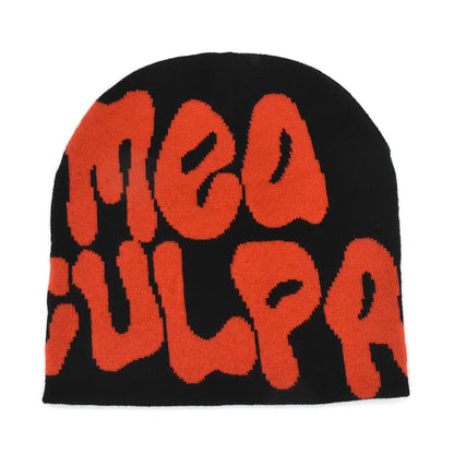 2023 New Knitting Beanies Hat Men Women Paragraph Quality Cap Mea Culpa Y2k Warm Fashion Hundred Take Cold Cap for Women Hats