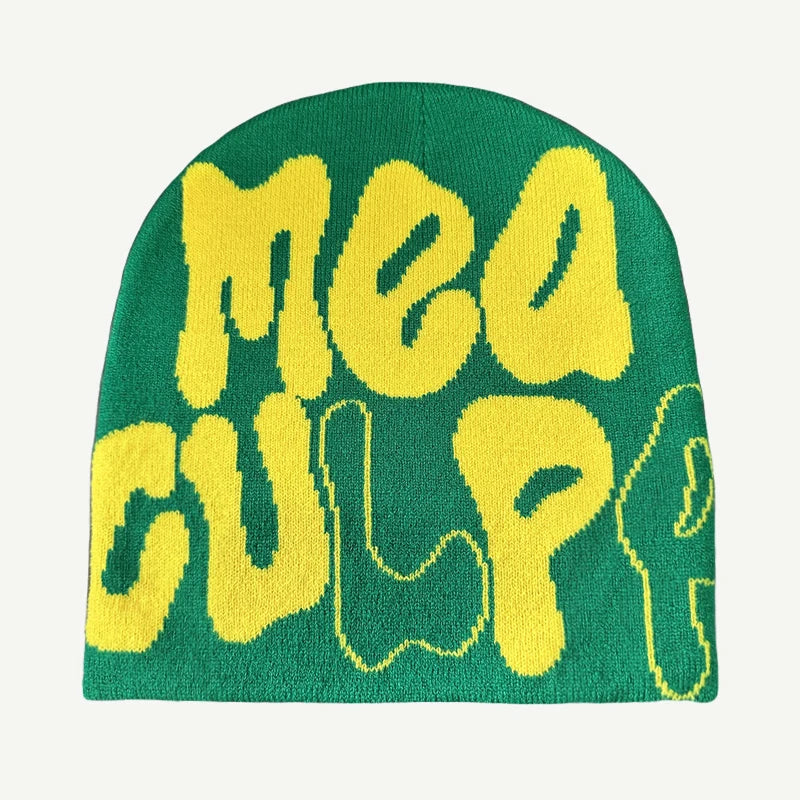 2023 New Knitting Beanies Hat Men Women Paragraph Quality Cap Mea Culpa Y2k Warm Fashion Hundred Take Cold Cap for Women Hats