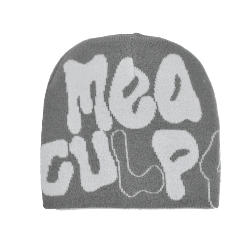 2023 New Knitting Beanies Hat Men Women Paragraph Quality Cap Mea Culpa Y2k Warm Fashion Hundred Take Cold Cap for Women Hats