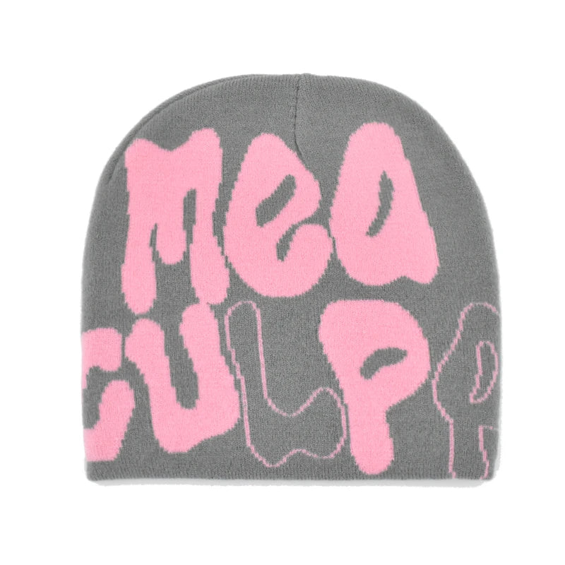 2023 New Knitting Beanies Hat Men Women Paragraph Quality Cap Mea Culpa Y2k Warm Fashion Hundred Take Cold Cap for Women Hats