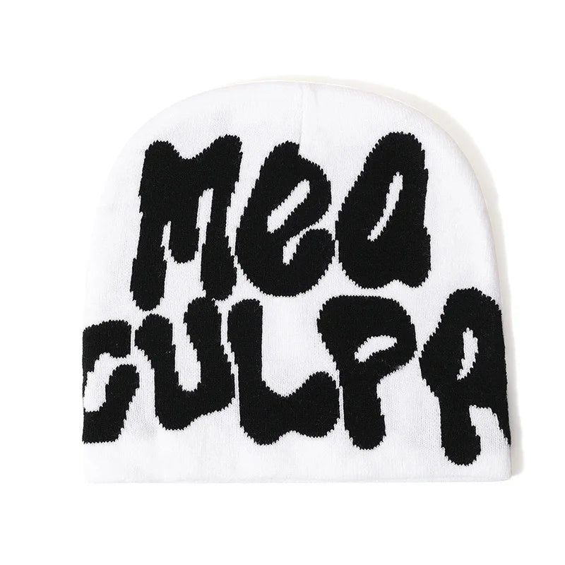 2023 New Knitting Beanies Hat Men Women Paragraph Quality Cap Mea Culpa Y2k Warm Fashion Hundred Take Cold Cap for Women Hats