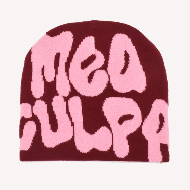 2023 New Knitting Beanies Hat Men Women Paragraph Quality Cap Mea Culpa Y2k Warm Fashion Hundred Take Cold Cap for Women Hats